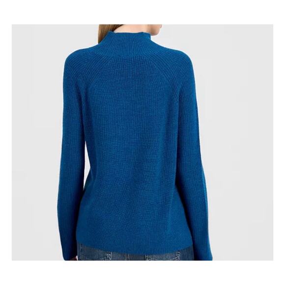 Eileen Fisher 100% Merino Wool Blue Marne Turtle Sweater plus Size 1X NWT $248 - Picture 3 of 8